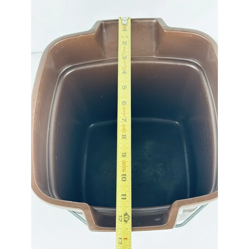 Vintage 1983 Rubbermaid Roughneck Bucket Chocolate Brown 12 Qt No 2964 Label